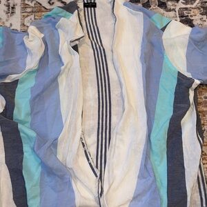 Lane Bryant Multicolor Striped Swim Coverup